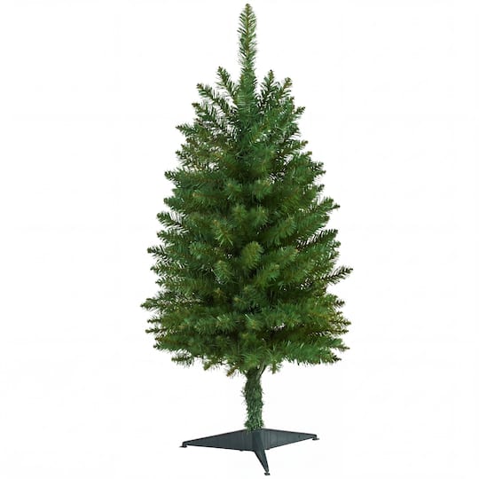 Nearly Natural 3ft. Unlit Green Slim Mountain Pine Artificial Christmas Tree